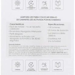 Westek Battery Operated Lights Bria LED Bar Light With Motion Sensor | BL-BR33M-SW