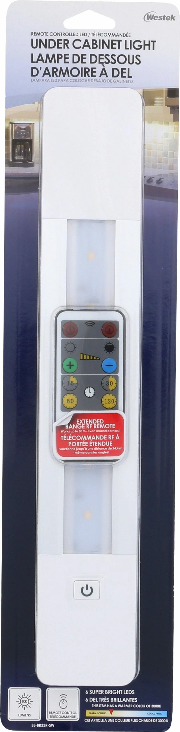 Deals π Westek Bria LED Bar Light With RF Remote | BL-BR33R-SW π 8 Westek Bria LED Bar Light With RF Remote | BL-BR33R-SW