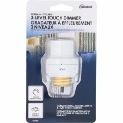 Westek Light Controls Indoor Screw-In 3-Level Touch Dimmer | 6603BC