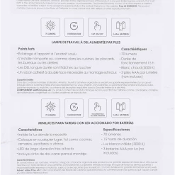 Amerelle Battery Operated Lights LED Mini Task Bars, Silver - 2 Pack | 71187CC