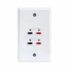 Zenith Consumer Electronics Speaker Wire Wallplate, White | AW1001SPW