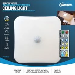 Buy 🥰 Westek Dual Activated Ceiling Light | BL-CMTN-W 🧨 13 Westek Dual Activated Ceiling Light | BL-CMTN-W