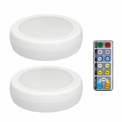Westek Battery Operated Lights Adjustable White Puck Light - 2PK, 3PK, 6PK | BL-PCCT-W2, BL-PCCT-W3, BL-PCCT-W6