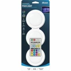 Westek Color-Changing Adjustable White Puck Light - 2PK, 3PK| BL-PCLR-W2, BL-PCLR-W3 Battery Operated Lights