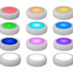 Westek Color-Changing Adjustable White Puck Light - 2PK, 3PK| BL-PCLR-W2, BL-PCLR-W3 Battery Operated Lights