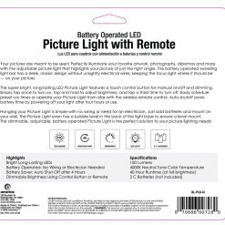 New π₯ Westek 8" LED Picture Light - Satin Nickel | BL-PL8-N Battery Operated Lights β€οΈ 39 Westek 8
