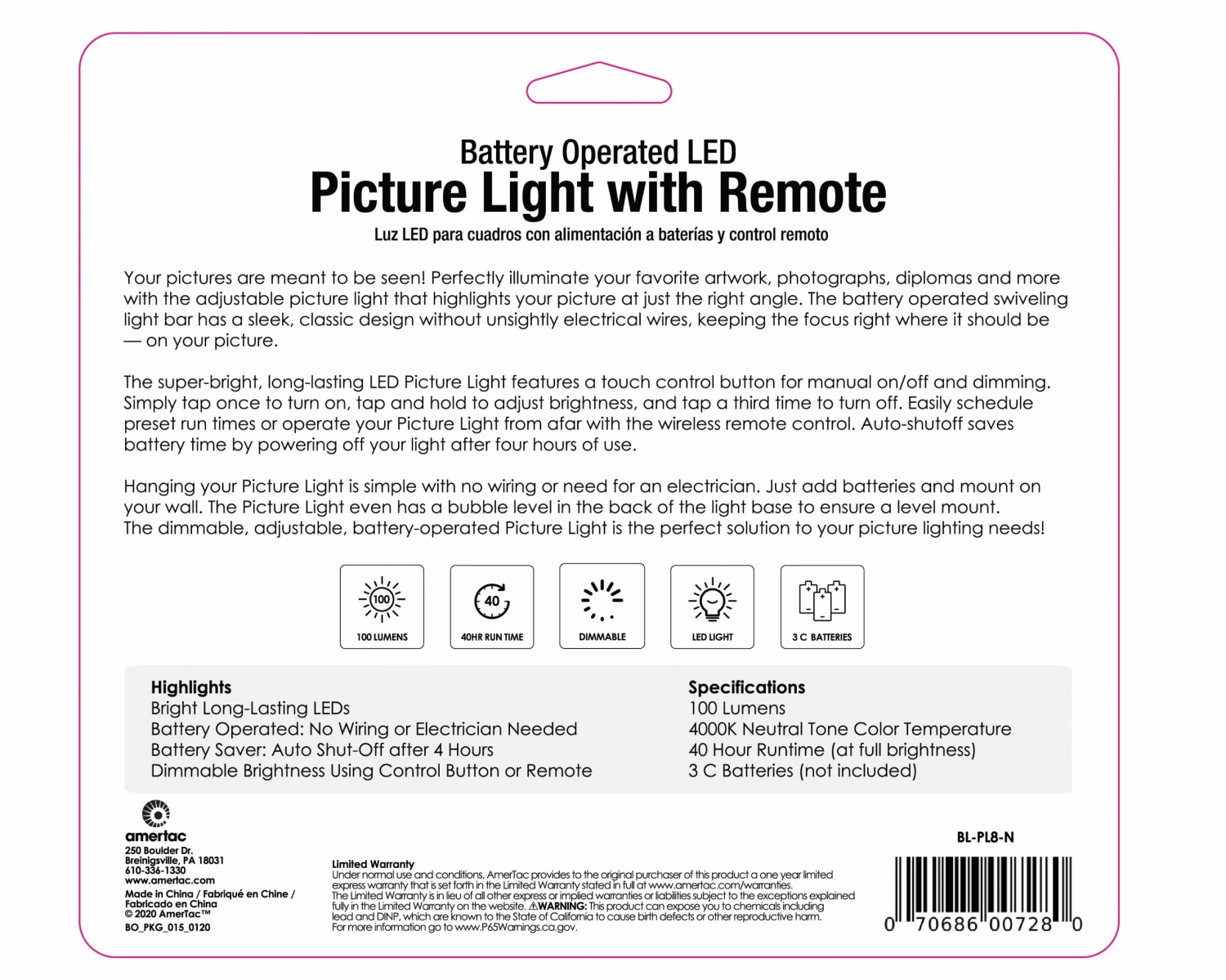 New π₯ Westek 8" LED Picture Light - Satin Nickel | BL-PL8-N Battery Operated Lights β€οΈ 8 Westek 8" LED Picture Light - Satin Nickel | BL-PL8-N Battery Operated Lights