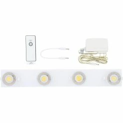 Westek LED Track Light W/ Remote And Dual Power | LPL1074WRCAC Battery Operated Lights