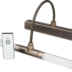 RiteLite 13" LED Picture Light W/ Remote - Speckled Gold | LPL601XLDBZRC Battery Operated Lights