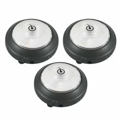 RiteLite LED Swiveling Puck Light W/ Light Sensor - 3 Pack Battery Operated Lights
