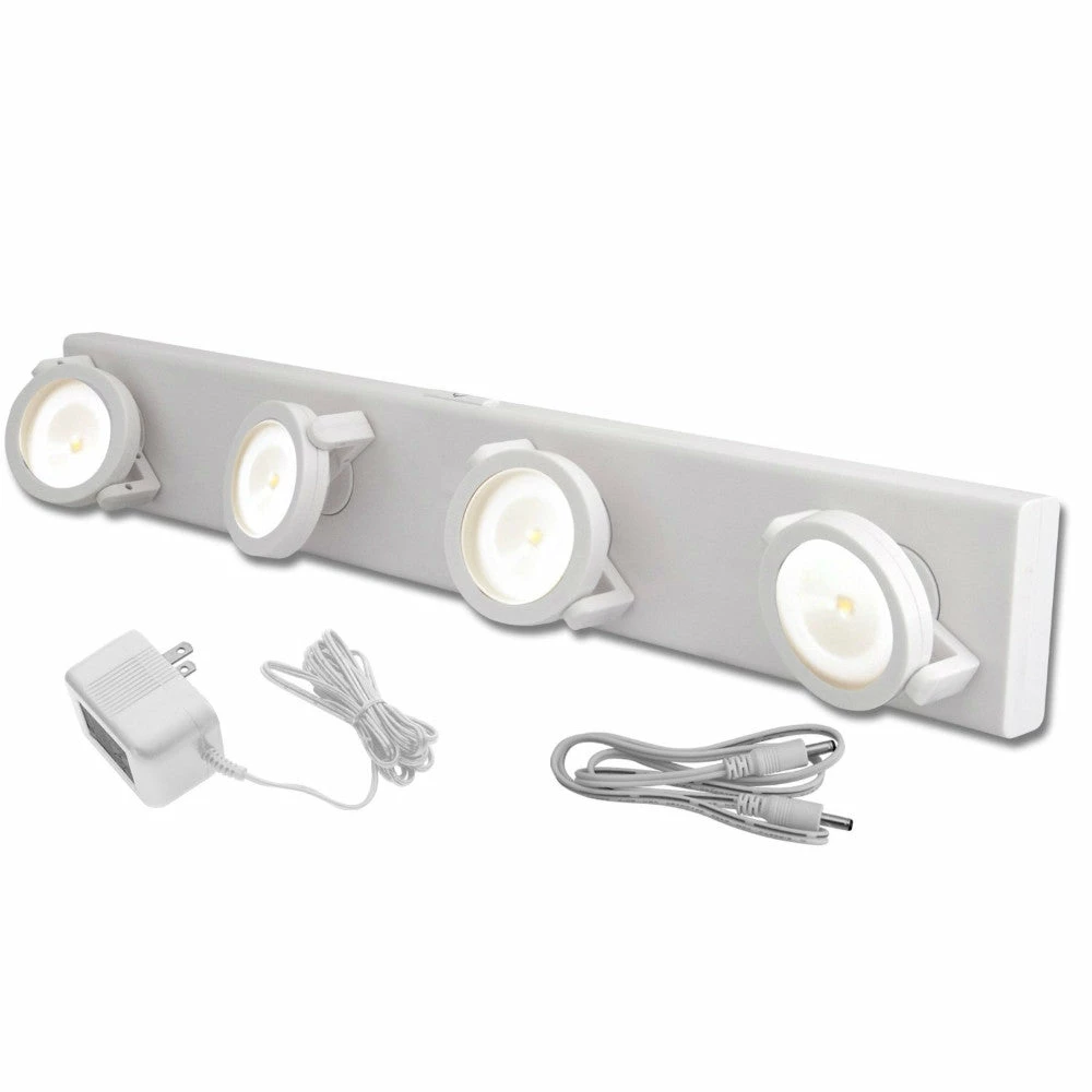 Flash Sale ❤️ Westek Battery Operated Lights LED Under Cabinet Track Light W/ Battery Backup - White | LPL704WAC 🤩 1 Westek Battery Operated Lights LED Under Cabinet Track Light W/ Battery Backup - White | LPL704WAC