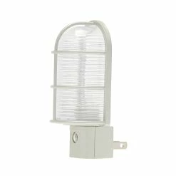 Westek Industrial Cage LED Path Night Light | NL-CAGE-W, NL-CAGE-N