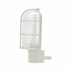 Westek Industrial Cage LED Path Night Light | NL-CAGE-W, NL-CAGE-N