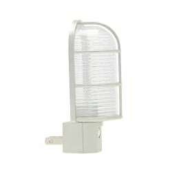 Westek Industrial Cage LED Path Night Light | NL-CAGE-W, NL-CAGE-N