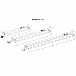 Westek Under Cabinet Lighting Pivot 85 Series LED Under Cabinet Lights, White | PIV85CCT-L09, PIV85CCT-L12, PIV85CCT-L18, PIV85CCT-L22, PIV85CCT-L32