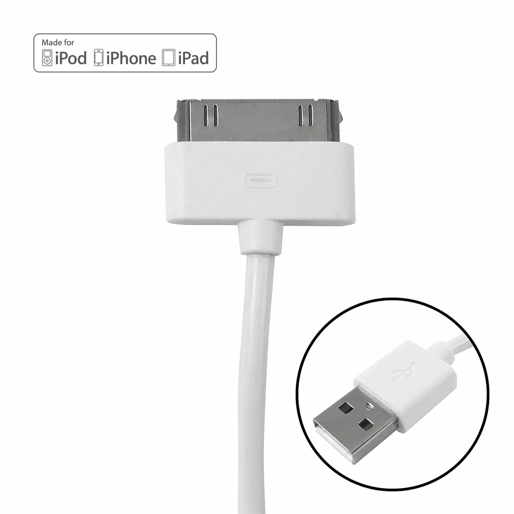Discount 💯 Zenith Lightning 30-Pin Classic Cable, White | PM1002U30 Consumer Electronics ✔️ 1 Zenith Lightning 30-Pin Classic Cable, White | PM1002U30 Consumer Electronics