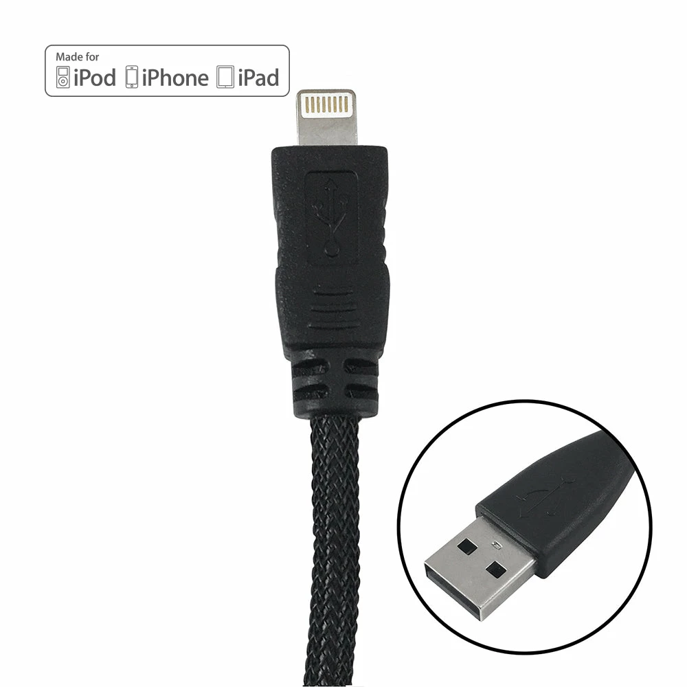 Promo ๐ Zenith Braided Lightning 8-Pin To USB Cable, Black | PM1003U8BB, PM1006U8BB Consumer Electronics ๐ฅฐ 1 Zenith Braided Lightning 8-Pin To USB Cable, Black | PM1003U8BB, PM1006U8BB Consumer Electronics