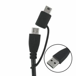 Zenith USB A To Micro & Mini Cable, Black | PM1003USBMM2 Consumer Electronics