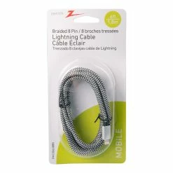 Promo ๐ Zenith Braided Lightning 8-Pin To USB Cable, Black | PM1003U8BB, PM1006U8BB Consumer Electronics ๐ฅฐ 8 Zenith Braided Lightning 8-Pin To USB Cable, Black | PM1003U8BB, PM1006U8BB Consumer Electronics