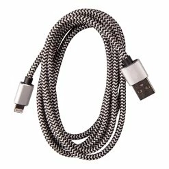 Zenith Braided Lightning 8-Pin To USB Cable, Black | PM1003U8BB, PM1006U8BB Consumer Electronics
