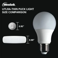 Westek Compact Puck Light - 2PK, 3PK, 6PK | BL-PUTN-W2, BL-PUTN-W3, BL-PUTN-W6 Battery Operated Lights