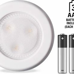 Westek Compact Puck Light - 2PK, 3PK, 6PK | BL-PUTN-W2, BL-PUTN-W3, BL-PUTN-W6 Battery Operated Lights