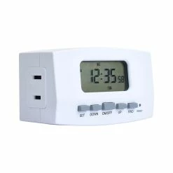 Westek Timers Indoor Weekly Digital Timer 2-Outlet Polarized | TE402WHB
