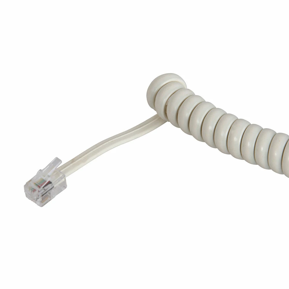 Discount 😉 Zenith Coiled Phone Cord, Almond | TH1012A, TH1025A Consumer Electronics 🤩 1 Zenith Coiled Phone Cord, Almond | TH1012A, TH1025A Consumer Electronics