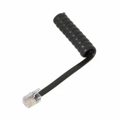 Zenith Coiled Phone Cord, Black | TH1012B, TH1025B