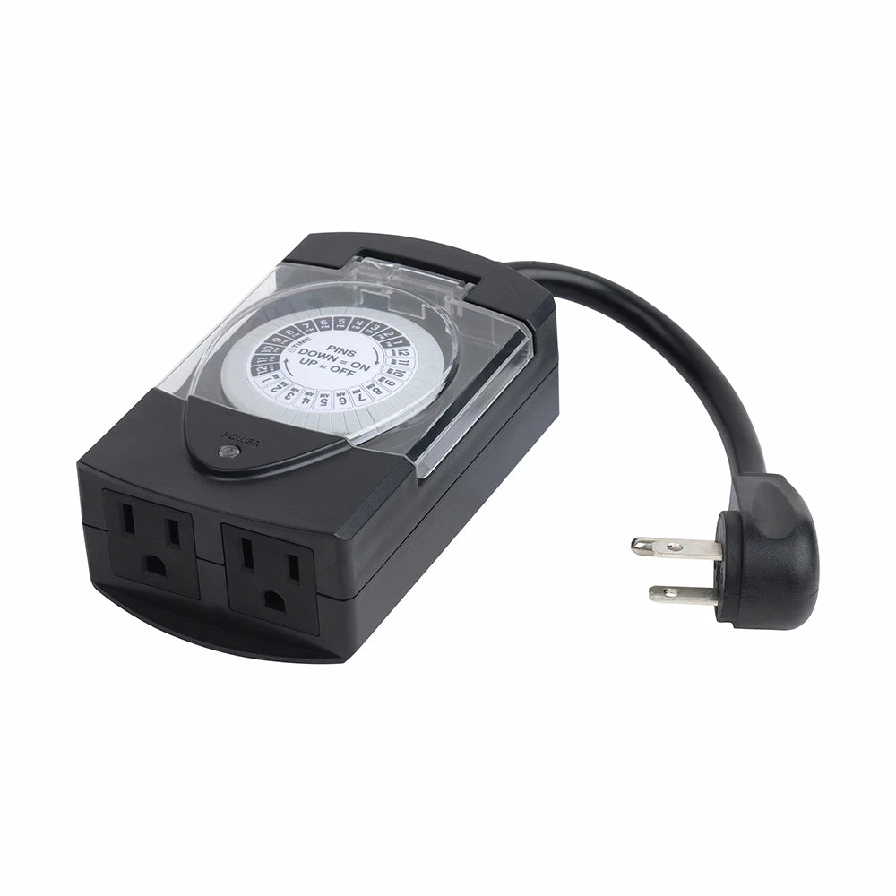 Budget π Westek Outdoor Mechanical Timer 2-Outlet Grounded | TM1613 π₯° 1 Westek Outdoor Mechanical Timer 2-Outlet Grounded | TM1613