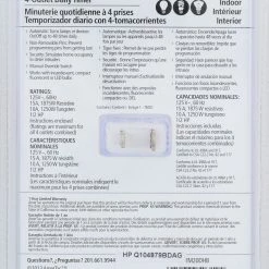 Top 10 π― Westek Timers Indoor Mechanical Daily Timer 4 - Outlet, Polarized, White | TM20DHB π 39 Westek Timers Indoor Mechanical Daily Timer 4 - Outlet, Polarized, White | TM20DHB