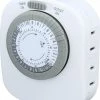 Westek Timers Indoor Mechanical Daily Timer 4 - Outlet, Polarized, White | TM20DHB