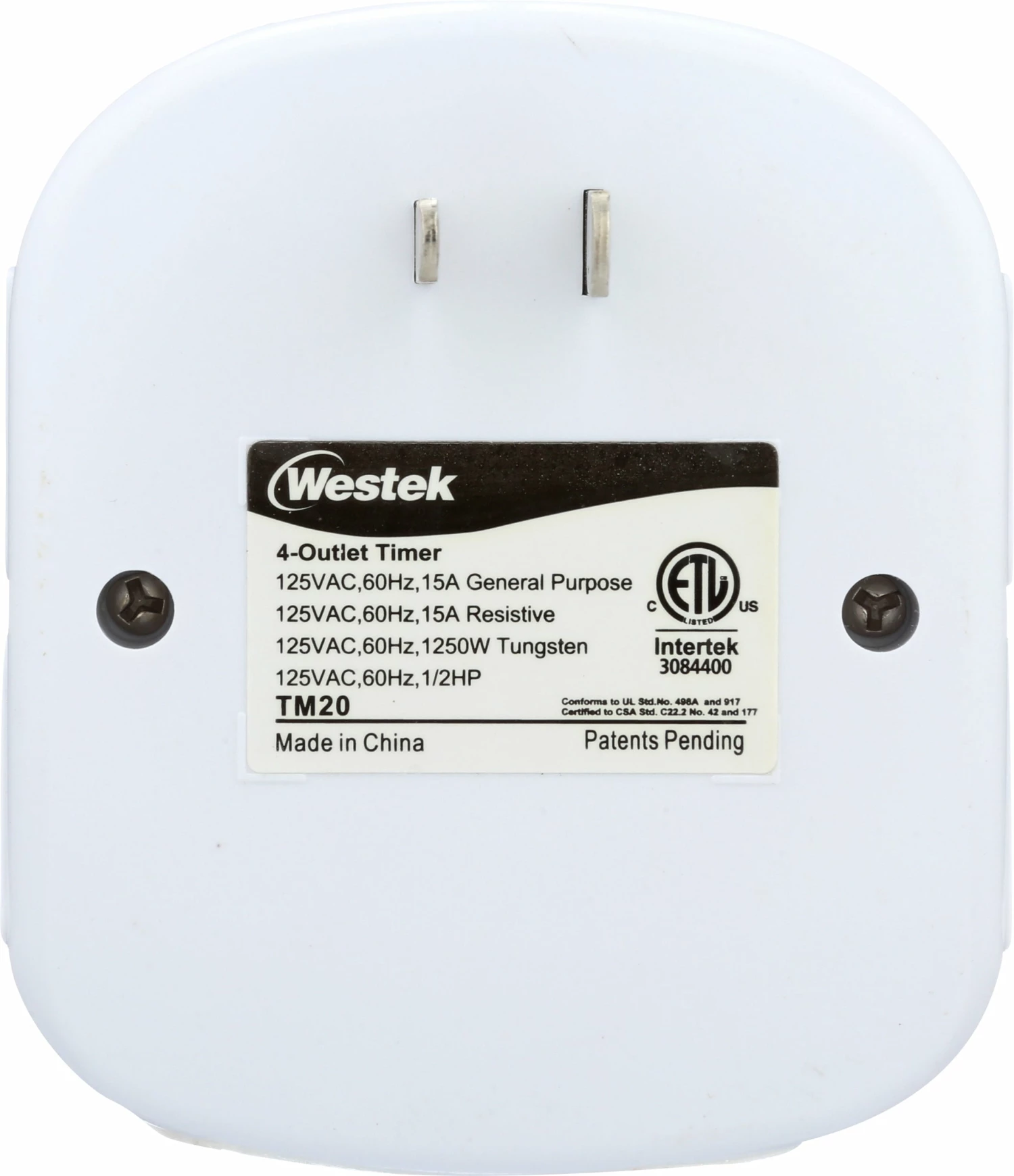 Top 10 π― Westek Timers Indoor Mechanical Daily Timer 4 - Outlet, Polarized, White | TM20DHB π 4 Westek Timers Indoor Mechanical Daily Timer 4 - Outlet, Polarized, White | TM20DHB