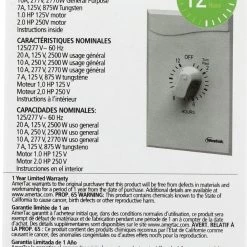 Westek Indoor Wire-In Spring Wound Countdown Timers | TMSW15MS, TMSW30MS, TMSW60MS, TMSW12HS