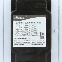Westek Indoor Wire-In Spring Wound Countdown Timers | TMSW15MS, TMSW30MS, TMSW60MS, TMSW12HS