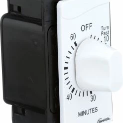 Westek Indoor Wire-In Spring Wound Countdown Timers, White | TMSW15MW, TMSW30MW, TMSW60MW