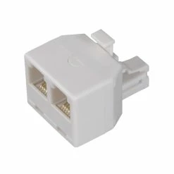 Zenith Telephone Duplex Jack, White | TS1001SPJ2W Consumer Electronics