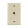 Zenith Flush Mount Telephone Wallplate, Almond | TW1001SA Consumer Electronics