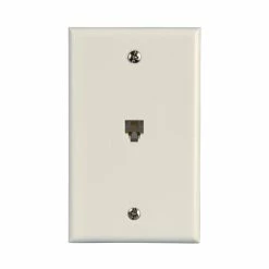 Zenith Flush Mount Telephone Wallplate, White | TW1001SW Consumer Electronics