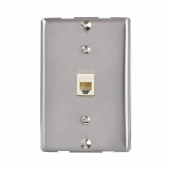 Zenith Consumer Electronics Universal Wall Phone Jack, Silver | TW1001WPS