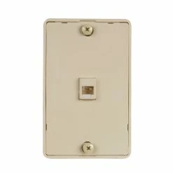 Zenith Telephone Triplex Wall Jack, 6 Wire, Almond | TW1003WPA Consumer Electronics