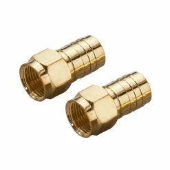 Zenith Consumer Electronics Quad Shield F Connectors, 2 Pack | VA3002RG6QU