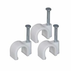 Zenith Nail In Coax Clips, White, 20 Piece | VM1020NAW