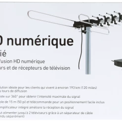 AmerTac Consumer Electronics Outdoor Rotating Passive HDTV Antenna-120 Miles | VN1ANORA120