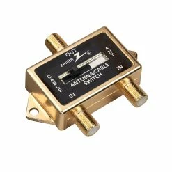 Zenith Consumer Electronics 2 Way Coax A/B Switch Coax Splitter | VR1001SW2W