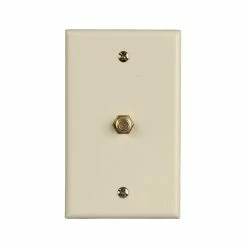 Zenith Coax Wallplate, Almond | VW1001WJ1A