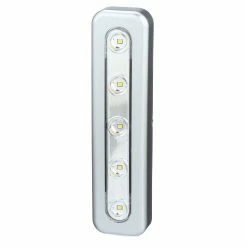 Amerelle Battery Operated Lights LED Mini Task Bars, Silver - 2 Pack | 71187CC