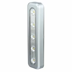 Amerelle Battery Operated Lights LED Mini Task Bars, Silver - 2 Pack | 71187CC