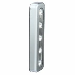 Amerelle Battery Operated Lights LED Mini Task Bars, Silver - 2 Pack | 71187CC