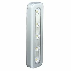 Amerelle Battery Operated Lights LED Mini Task Bars, Silver - 2 Pack | 71187CC